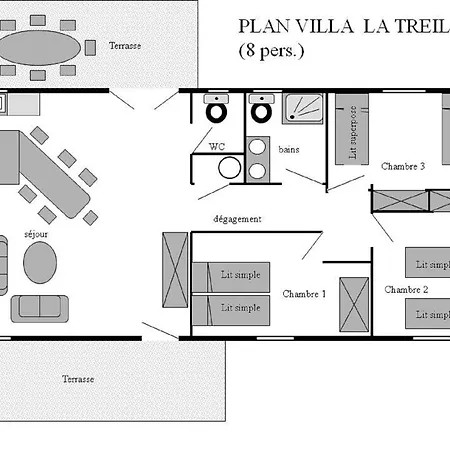 Сasa de vacaciones Maisons La Treille 1-4 8 Pers